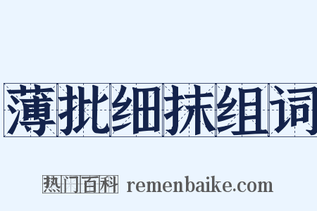 薄批细抹组词是什么意思的图片